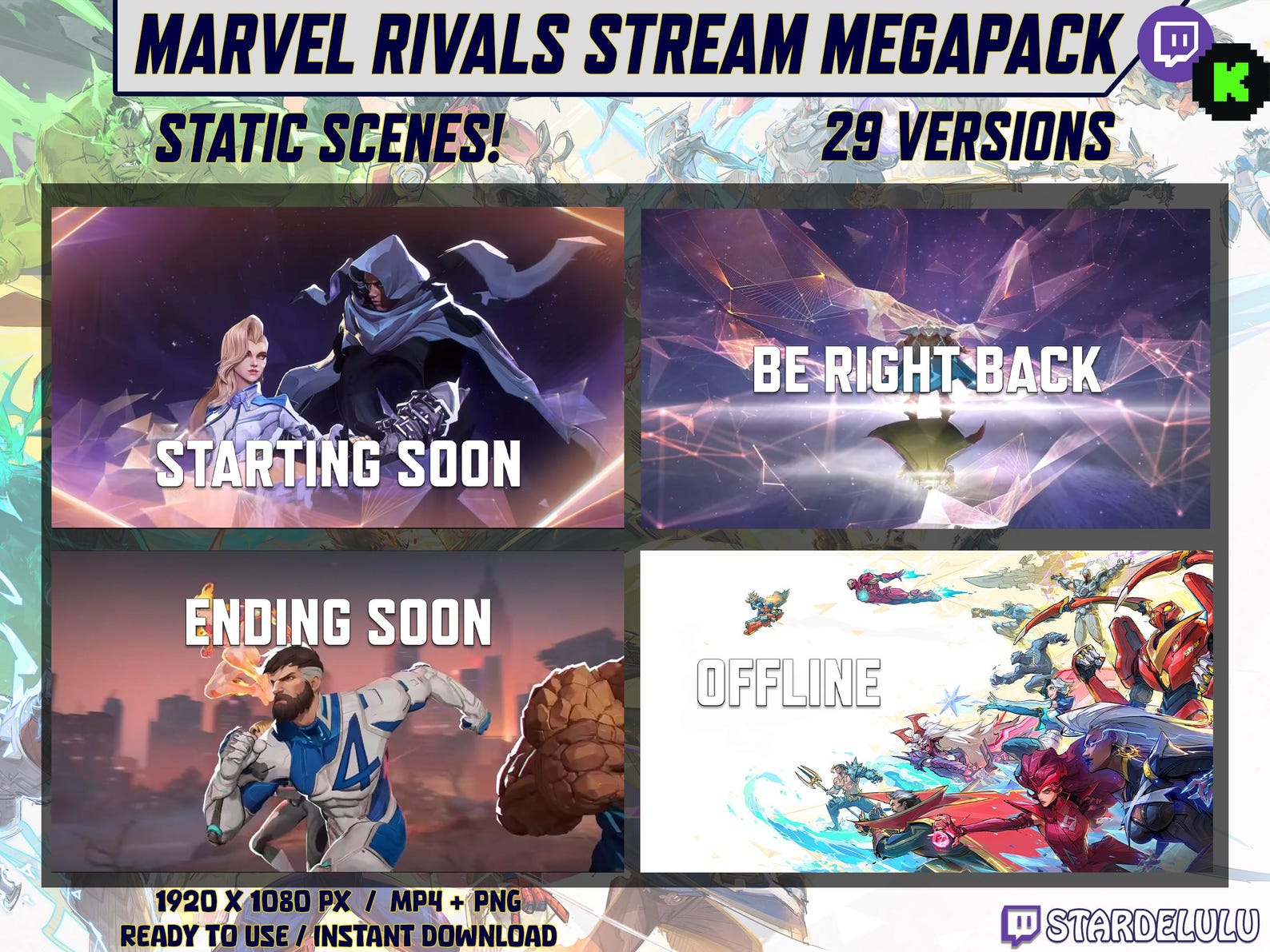 Marvel Rivals Stream Pack - Over 200+ Assets! Animated Twitch/kick ...