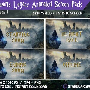 Hogwarts Legacy Screen Pack Overlay - Harry P Twitch Layout - Starting