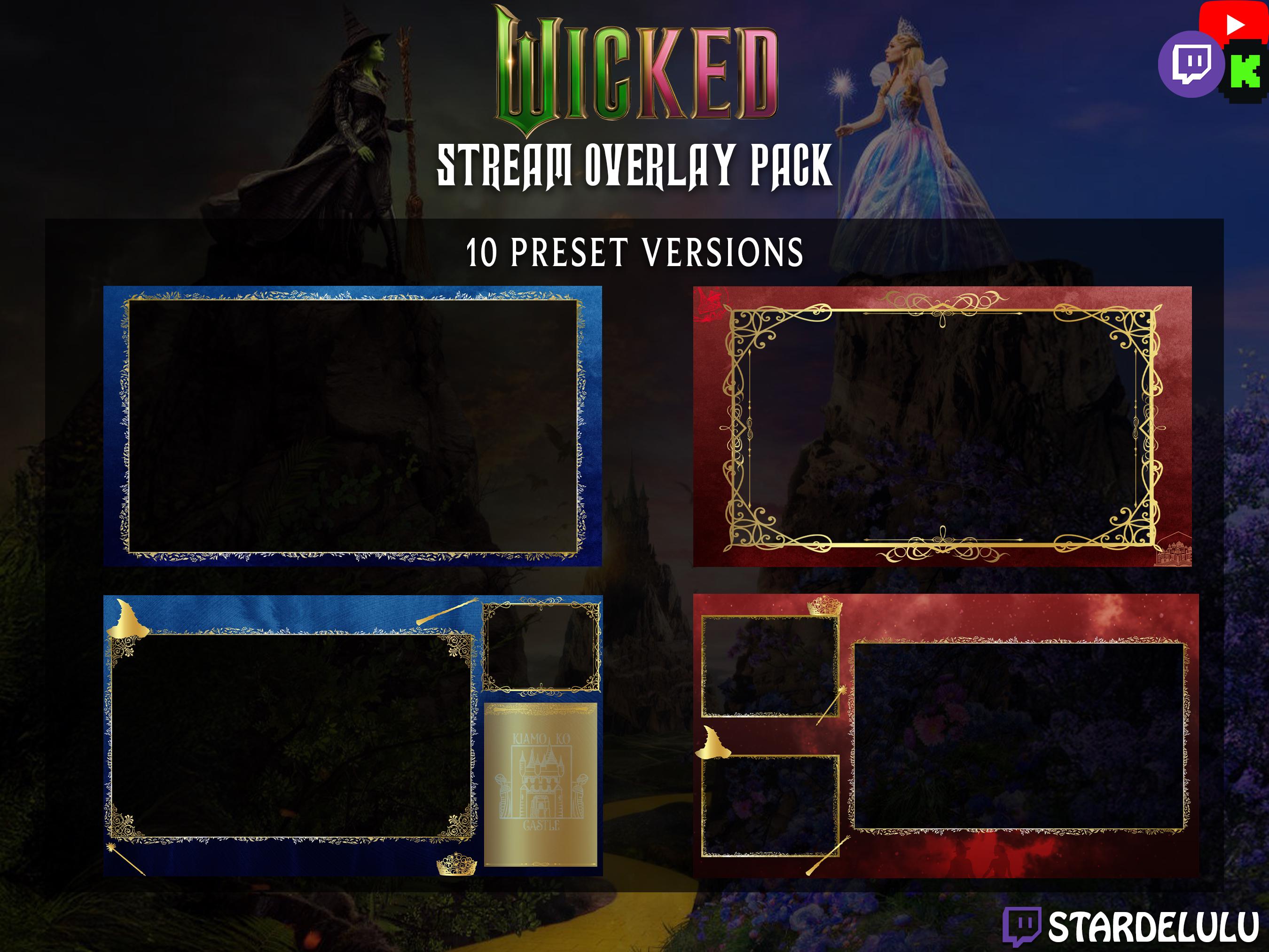 Wicked Stream Overlays - Customizable DIY - Twitch/kick/youtube ...