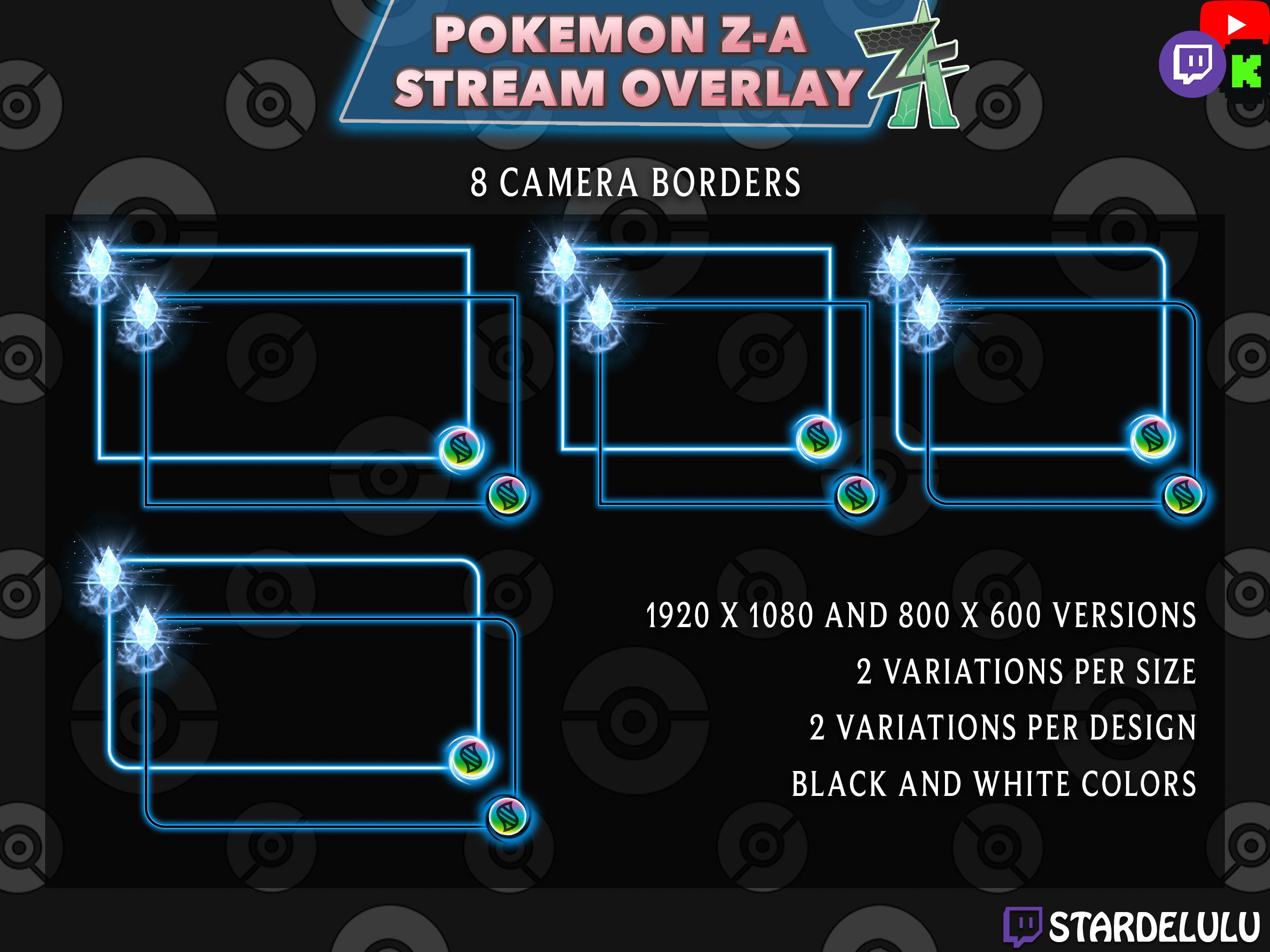 Pokémon Legends Z-A Customizable DIY Stream Overlay - Twitch/kick ...