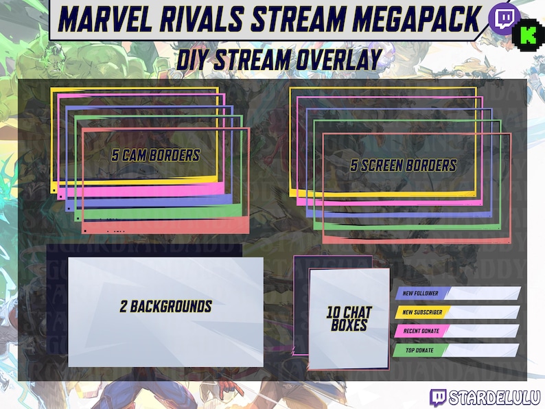 Marvel Rivals Stream Pack - Over 200+ Assets! Animated Twitch/kick ...
