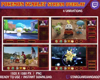 Pokemon Scarlet Theme - Twitch / Youtube Overlay - Stream Overlay /  Layout