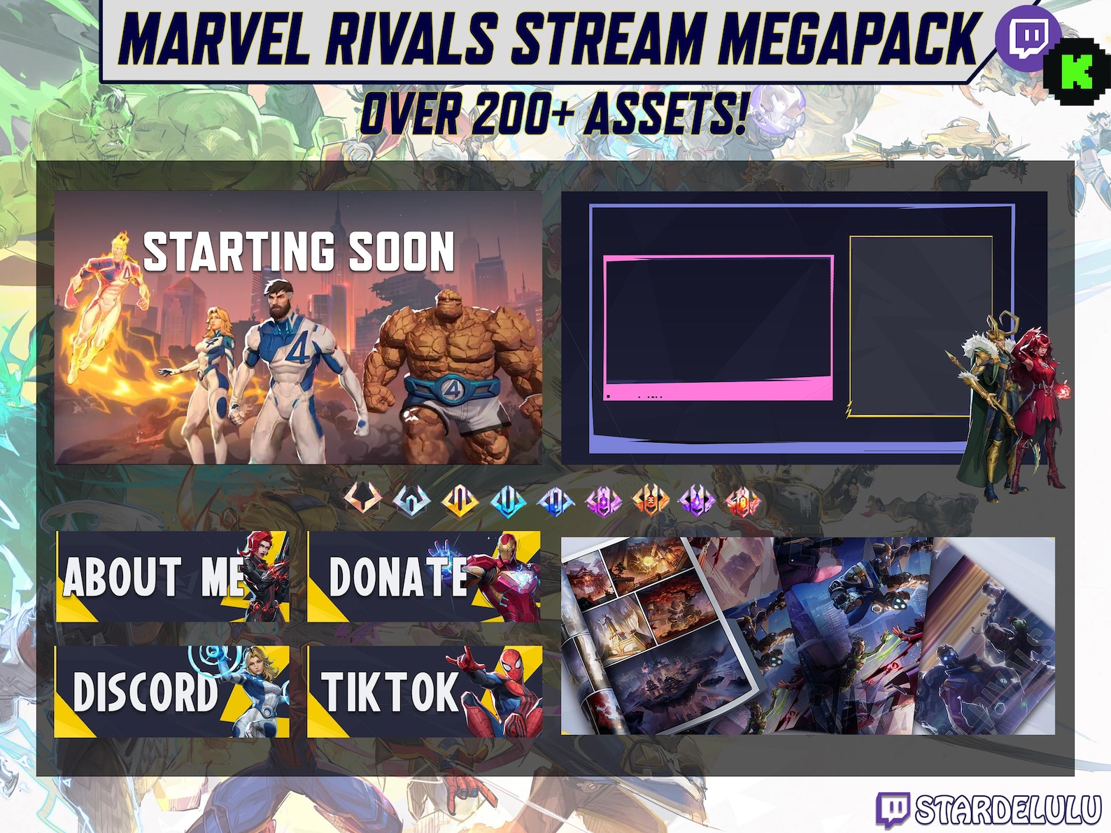 Marvel Rivals Stream Pack - Over 200+ Assets! Animated Twitch/kick ...