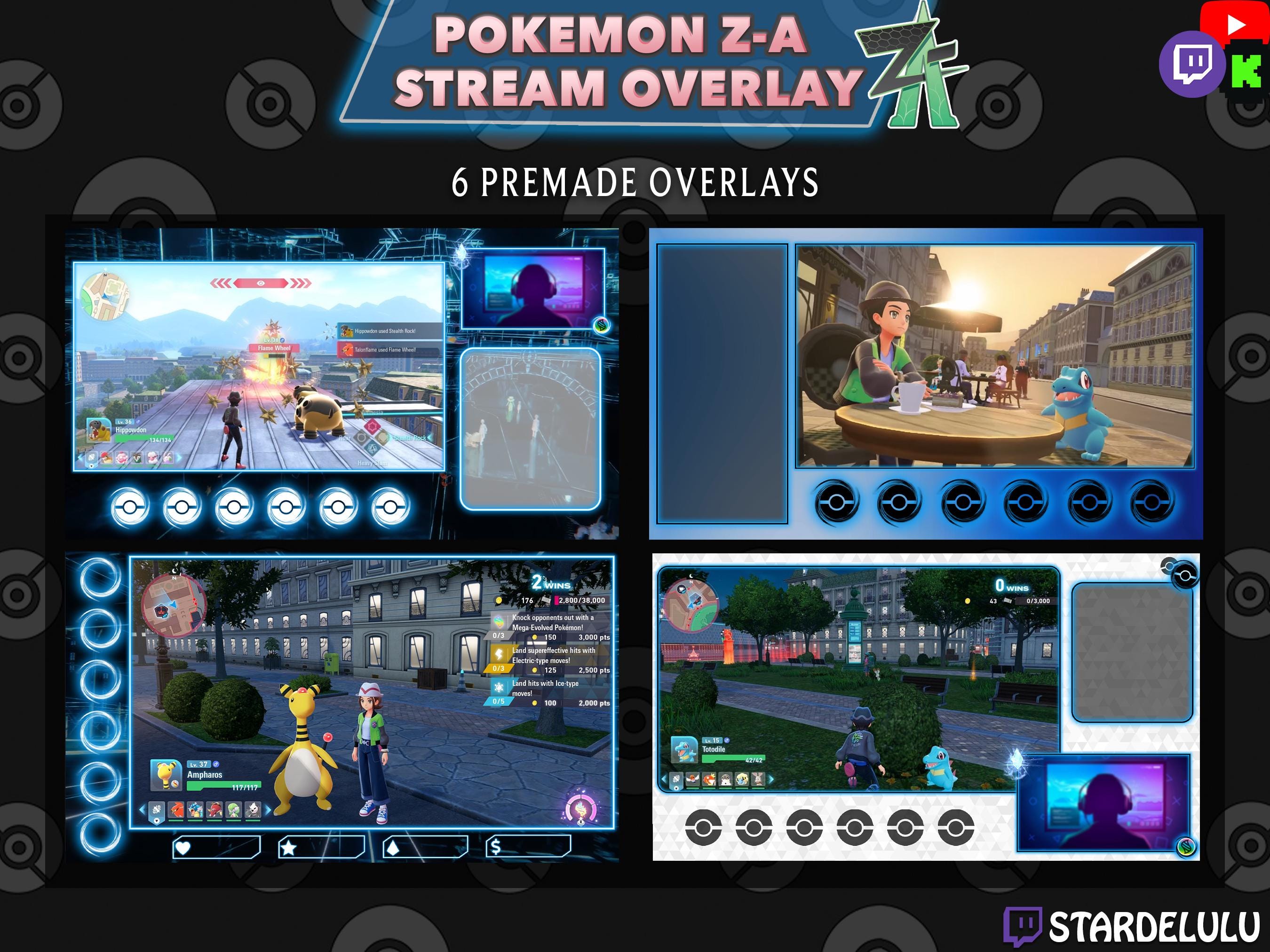 タゲス様オーダーページ Pokémon Legends Z-A Customizable DIY Stream Overlay - Twitch/kick