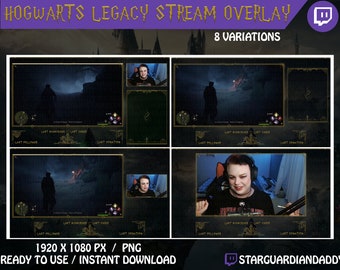 Hogwarts Legacy Themed Overlay - Harry P Layout - Twitch / Youtube