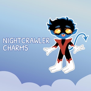 X-Men Kurt Wagner Nightcrawler Acrylic Charm Keychain 2in X-Men 97