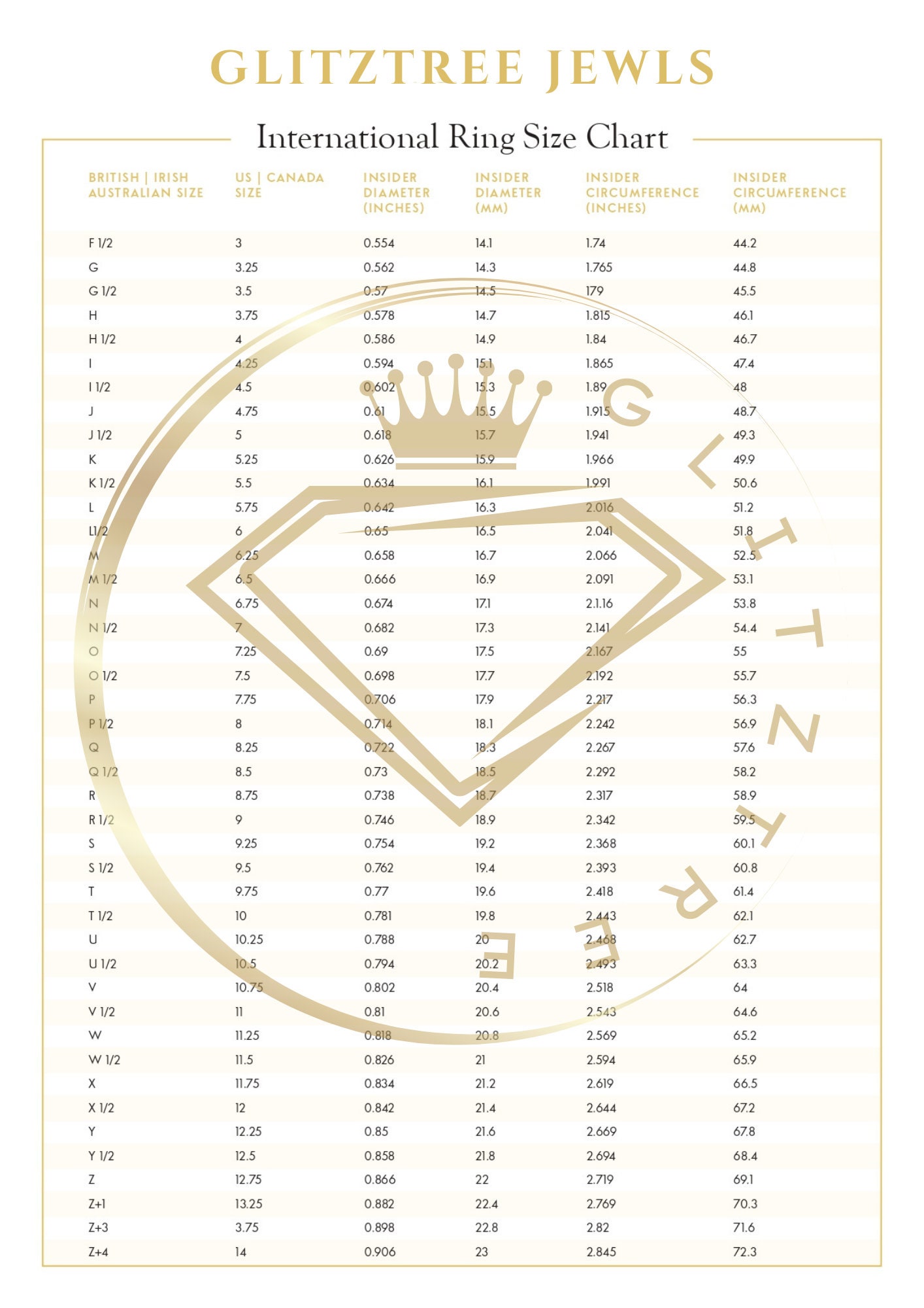Printable Ring Sizer Ring Size Finder Ring Size Measuring Tool Ring ...