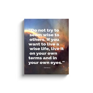 Seneca Quote Stoic Canvas Wall Art, Quote Wall Art, Stoic Wall Art, Universe Background, Philosophy Canvas
