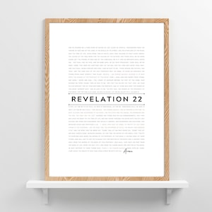 Revelation 22 Christian Minimalist Wall Art | Scripture Decor | Bible Verses | Christian Inspiration | Faith Print INSTANT DOWNLOAD