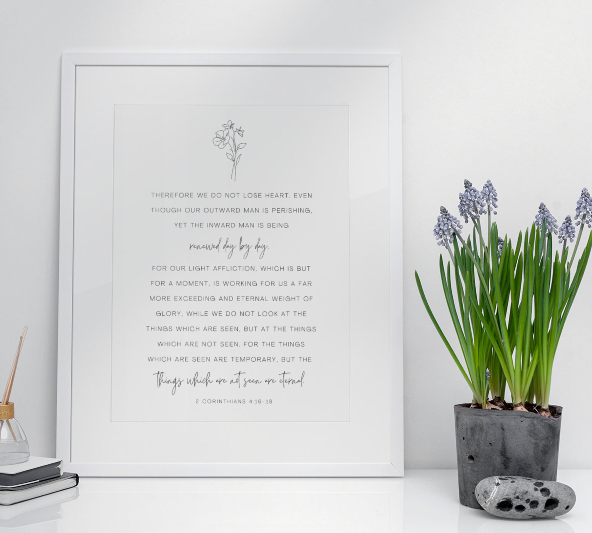 Instant Print Cor 2 Corinthians 4:16-18 Bible Verse Inspiration. Instant Digital Download ...