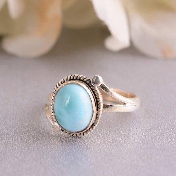 Larimar ring best sale etsy