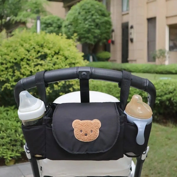 Tragbare Kinderwagentasche | Babywindeltasche | Mama-Tasche | Kinderwagenzubehör | Reise-Kinderwagentaschen | Niedlicher Bären-Buggy-Organizer | Kinderwagentasche | Teddy