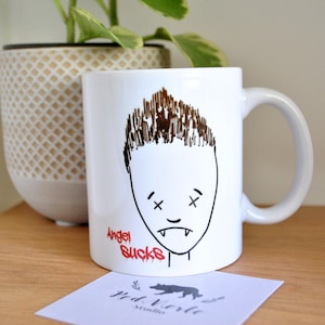 Buffy the Vampire Slayer Angel Stinks Spike Inspired Mug