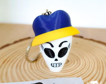 Grim Fandango tribute Keychain – Mercedes Colomar  – 3D Printed in Multicolor PLA
