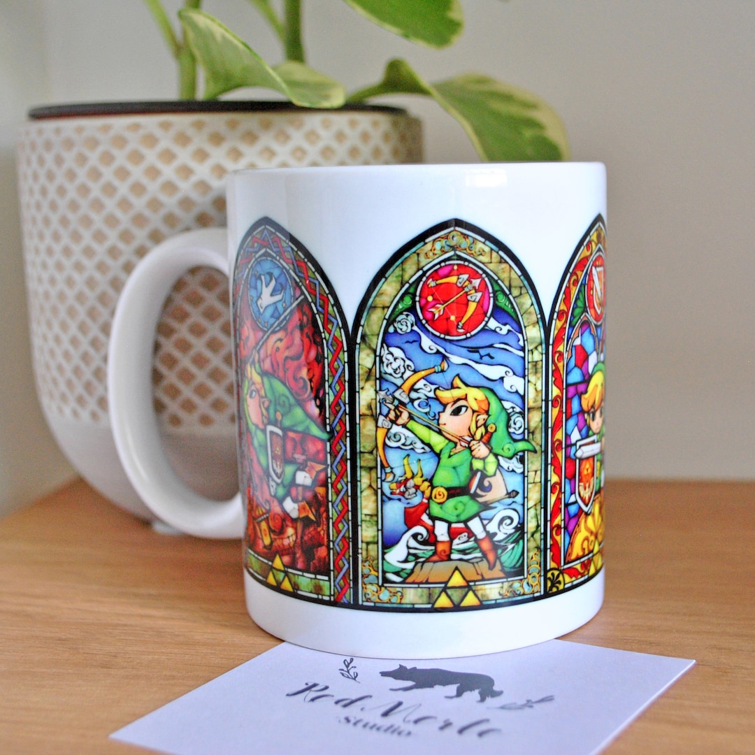新生活 ゼルダの伝説 マグカップ ステンドグラス セラミック コーヒー マグティー カップ 大きめ 325mL プレゼント