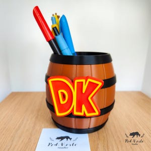 Donkey Kong-Inspired Barrel Organizer - Perfect for Storing Pencils and More