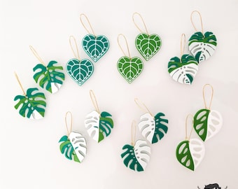 PlantLovers Earrings. Plant Earrings. Monsteras, Anthurium