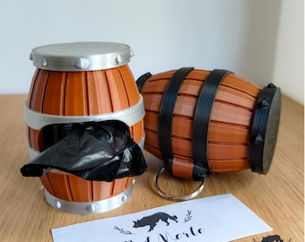 Barril porta bolsas. Dispensador de bolsas para excrementos de perro. Soporte bolsas caca impresión 3D.