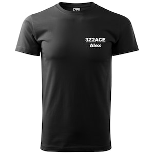 Personalized Ham Radio Callsign Name T-Shirt: Embroidered for Amateur CB Operator