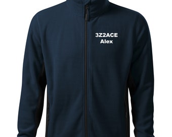 Ham Radio, CB, Fleece premium quality with your Callsign and Name - Personalised with embroidery