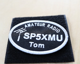 Personalized Amateur Radio Embroidered Patch: Custom Call Sign