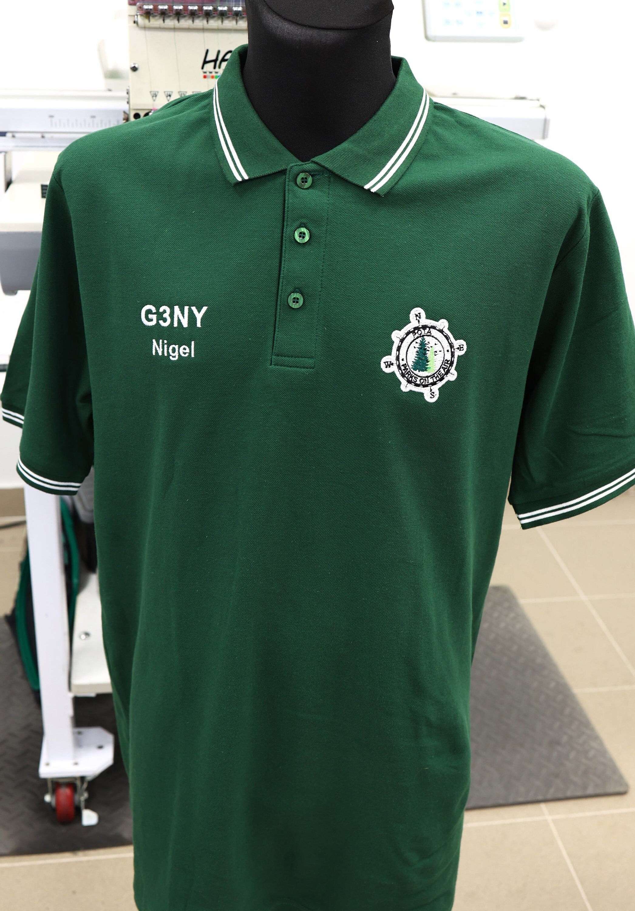 Ham Radio Polo Shirt, POTA Official Merch, Custom Callsign & Name Embroidery, Parks On The Air