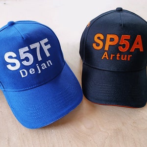 Ham Radio Cap with Callsign and Name personalised with embroidery