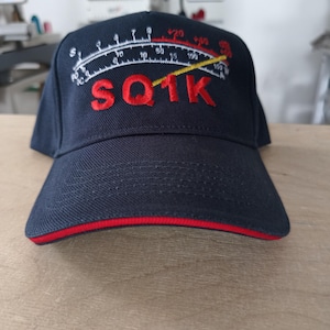 S-meter med anropssignal Amatörradiokeps personlig med broderi