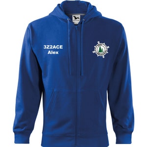 Personalized POTA Ham Radio Sweatshirt: Embroidered Callsign, Royal Blue
