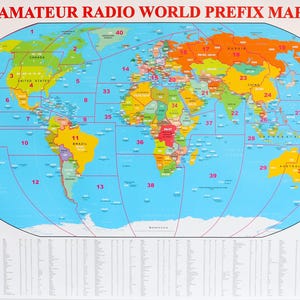 AMATEUR RADIO WELTPRÄFIXKARTE