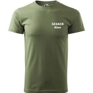 Personalized Ham Radio Callsign T-Shirt: Embroidered Amateur Radio Tee