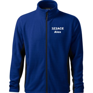 Personalized Ham Radio Callsign Fleece: Embroidered Amateur Radio Jacket
