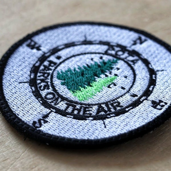 Patch POTA - Parks On The Air Official Merchandise logo Embroidered Size 80 mm Patch Velcro Patch Amateur Radio Ham Radio Hamfest Radio Gift