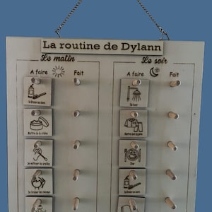 Cuadro de rutina infantil/Rutina diaria/Rutina visual infantil/Señal de rutina/Horario infantil/Organigrama/Planificación