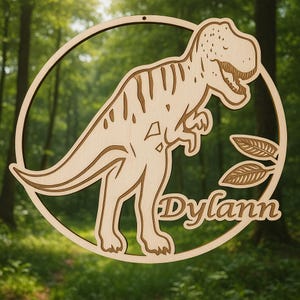 personalized wooden dinosaur name/baby child room name decoration/personalized wall decoration with name/wooden animal name