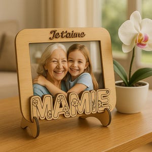 personalized photo frame/wooden photo frame with first name or title/birth photo frame/handcrafted wooden photo frame