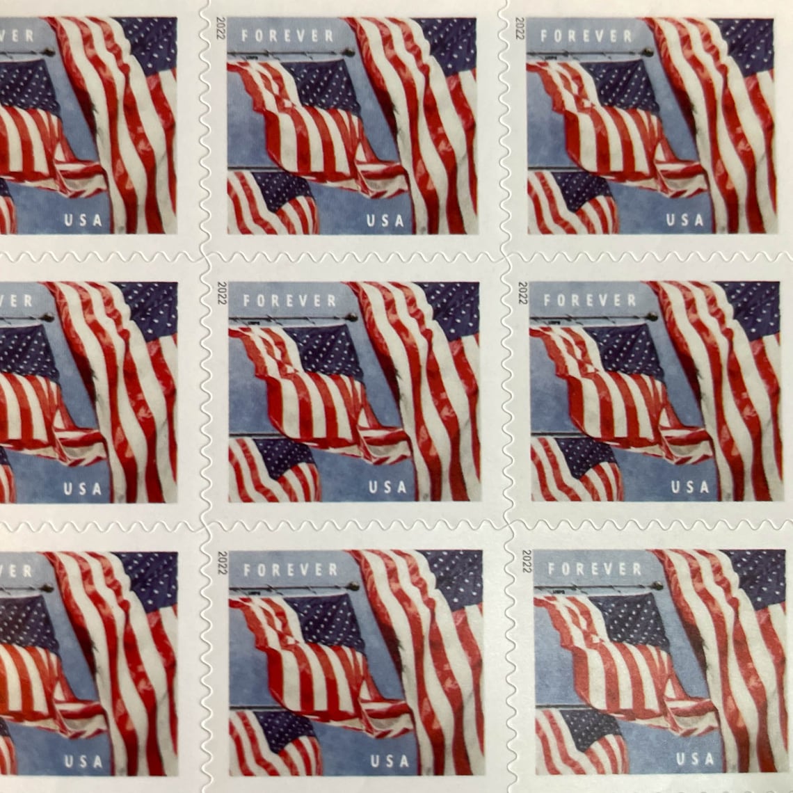 Real 2022 American Forever Flag Stamps 100pcs Etsy