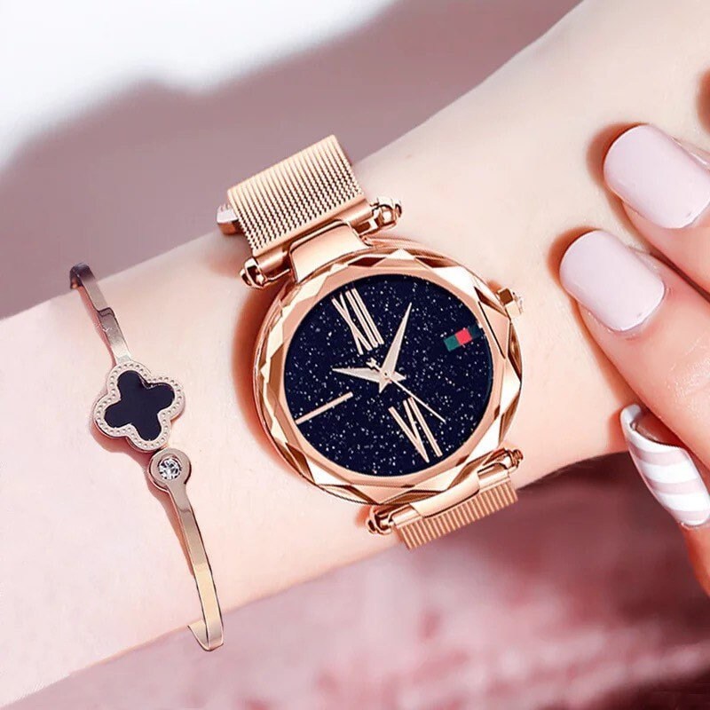 5pcs Quartz Watch Bracelet Set Dial Rose Gold Luxury Watches - Etsy