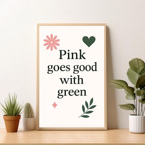 Pink & Green Wicked magical print