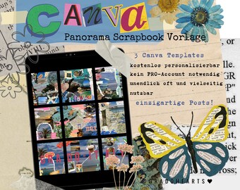 Scrapbook template / Canva template for Instagram and Tiktok / free and easy to personalize