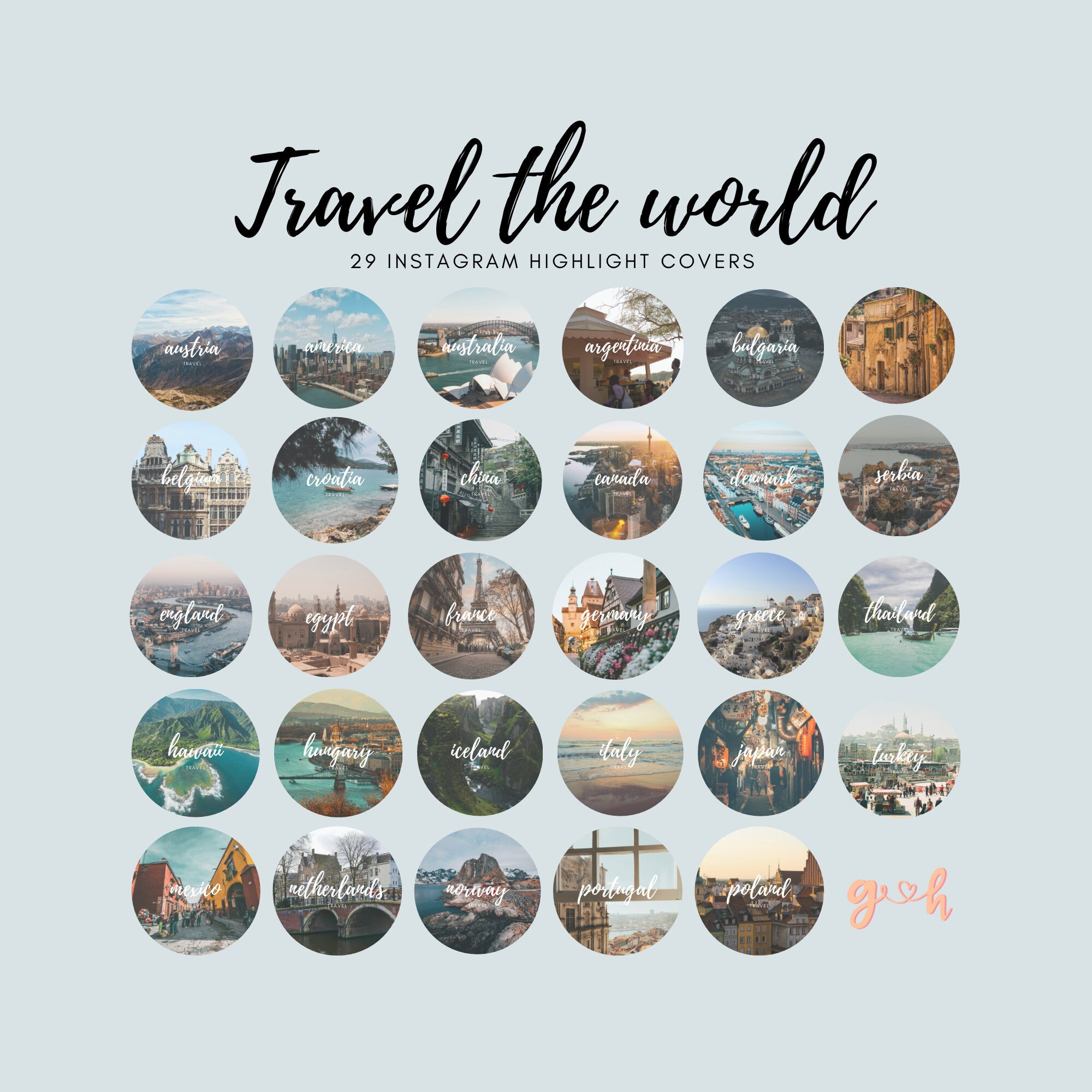 29 Travel Instagram Highlight Covers