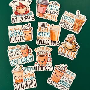 10 Stickers Coffee Morning