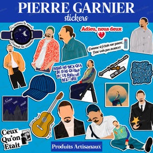 PIERRE GARNIER - Lot de 20 Stickers - Collection Exclusive pour Fans