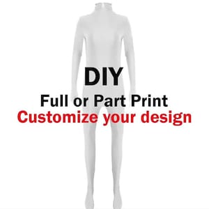 Customize Your Own 3D Fancy Dress Halloween Leotard Jumpsuit Catsuit Costume