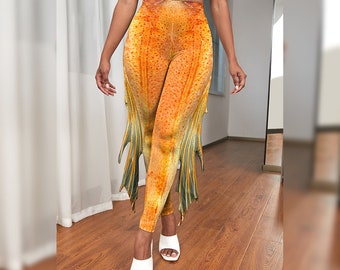 3D-Druck für Erwachsene mit hoher Taille und Schuppen im Meerjungfrauenschwanz-Design mit losen Schwanzflossen
