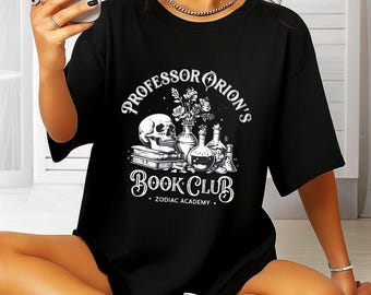 Zodiac Academy T-Shirt: Professor Orion's Book Club, Dark Academia