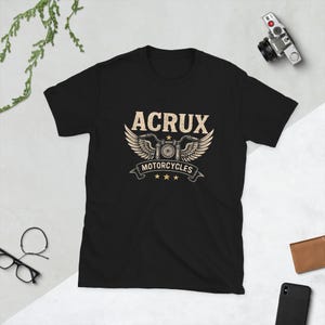 Acrux Motorcycles Tee - Darius Acrux Inspired Shirt - Zodiac Academy Fan Gift - Winged Bike Graphic - Dark Fantasy Book Merch