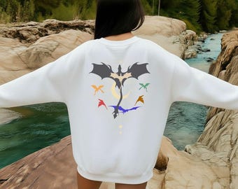 Fourth Wing Sweatshirt: Dragon Rider Tairn & Andarna, Bookish Fantasy