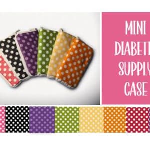 Mini custodia per test diabetici - Polka Dot
