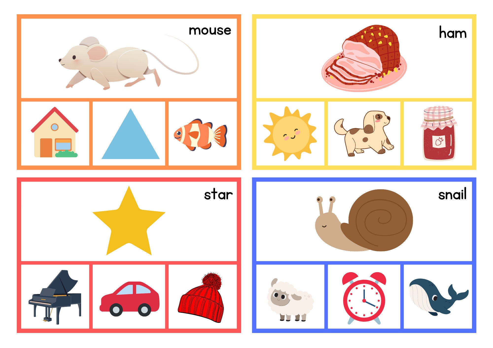 Rhyming Words! Clip Cards! Rhyme! Rhyming Activity! Pre- Kindergarten ...